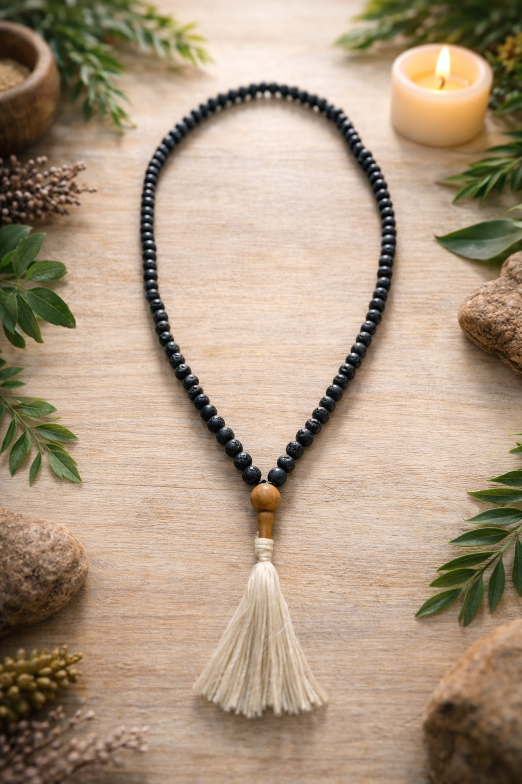 Lávakő mala – 108 szemes meditációs mala
